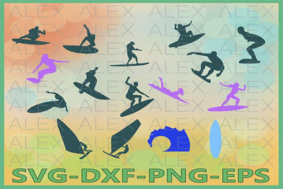 Surfing Clipart Svg SVG AlexSVGStudio 