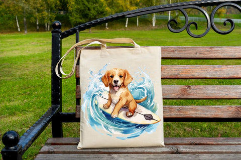 Surfing Cute Dog Watercolor Sublimation Sublimation Regulrcrative 