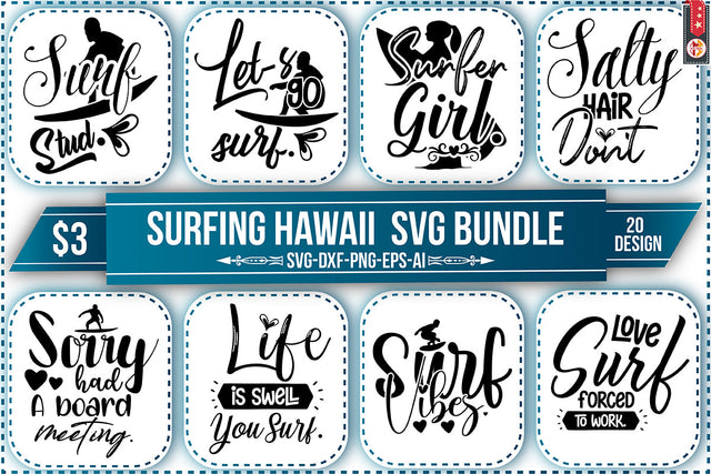 Surfing Hawaii Svg Bundle SVG Nbd161 