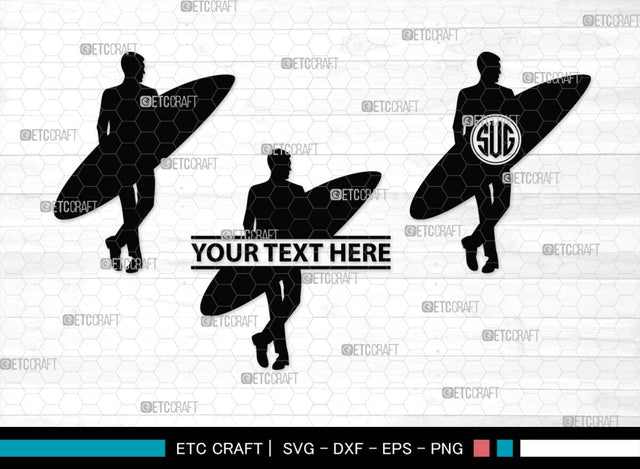 Surfing Monogram, Surfing Silhouette, Surfing SVG, Surfboard Svg, Surf svg, Beach svg, SB00132 SVG ETC Craft 