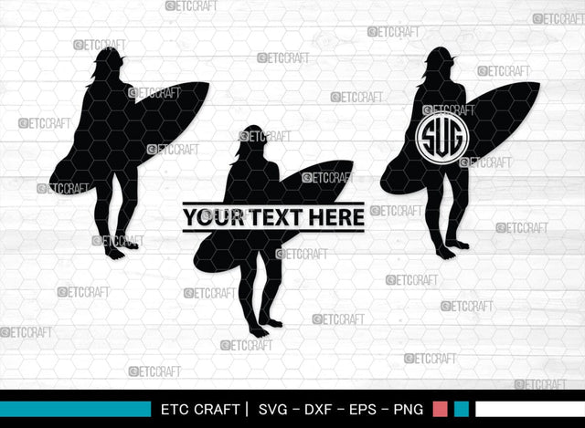 Surfing Monogram, Surfing Silhouette, Surfing SVG, Surfboard Svg, Surf svg, Beach svg, SB00132 SVG ETC Craft 