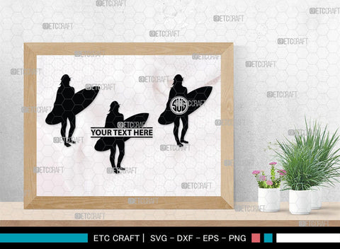 Surfing Monogram, Surfing Silhouette, Surfing SVG, Surfboard Svg, Surf svg, Beach svg, SB00132 SVG ETC Craft 