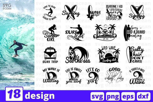 Surfing SVG Bundle SVG SvgOcean 