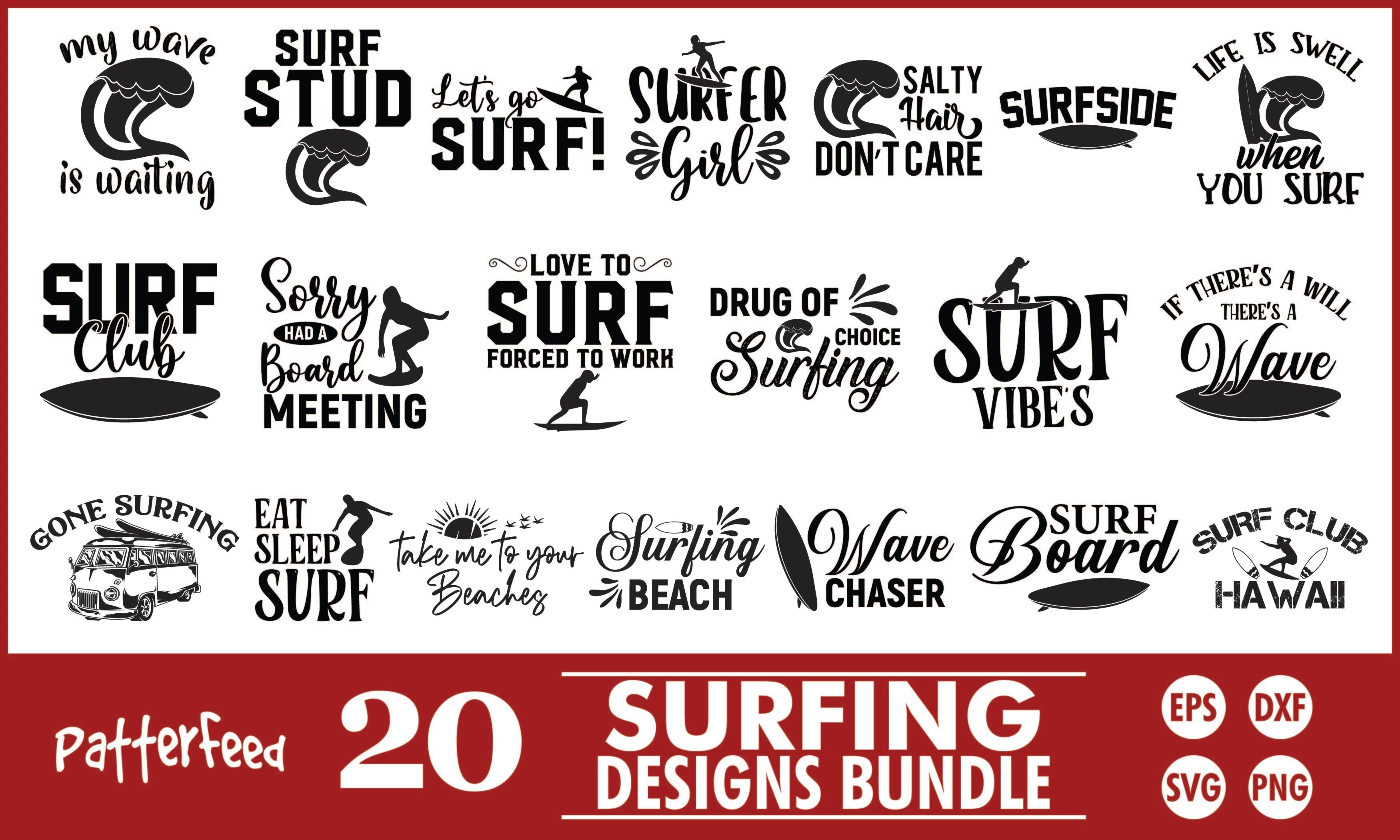 Surfing SVG Surf Board SVG Beach SVG Digital Download Cut 