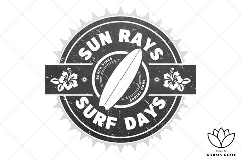 Surfing SVG - PNG - AI - Retro Surfer Graphic Design Sublimation SVG Karma Genie Graphics 