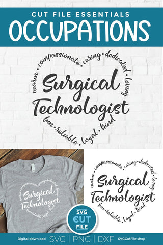 Surgical tech svg, surgical technologist, surgical technician svg, surgeon assistant, surgeon's assistant, essential svg, svg dxf png SVG SVG Cut File 