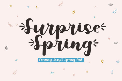 Surprise Spring - A Bouncy Script Font Font PutraCetol Studio 