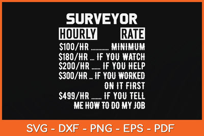 Surveyor Hourly Rate Svg Design SVG artprintfile 