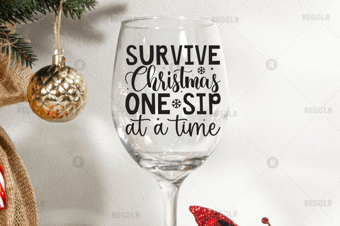 Survive Christmas one sip at a time SVG SVG Regulrcrative 