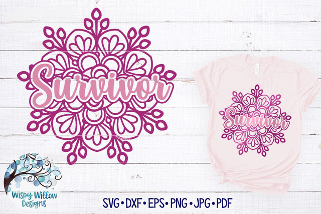 Survivor Mandala SVG SVG Wispy Willow Designs 