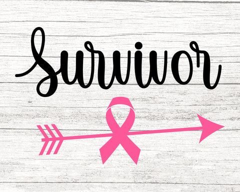 Survivor Ribbon Cancer svg, Breast Cancer Svg, Cancer Awareness Svg, Pink Ribbon Svg, Cancer Ribbon Svg, Cancer Shirt Svg, October Svg, Cancer Cut File, svg for shirt SVG Fauz 