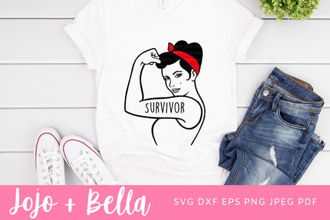 Survivor SVG, Strong Woman Svg, Independent Woman Svg, Breast Cancer Svg, Cancer Survivor Svg, Cancer Svg, Svg files for Cricut and Silhouette SVG Jojo&Bella 