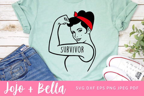 Survivor SVG, Strong Woman Svg, Independent Woman Svg, Breast Cancer Svg, Cancer Survivor Svg, Cancer Svg, Svg files for Cricut and Silhouette SVG Jojo&Bella 