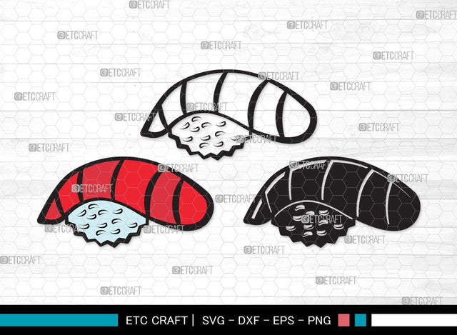 Sushi Clipart SVG Cut File | Nigiri & Soy Sauce Svg | Japanese Food Svg | Kawaii Sushi Svg | Nigiri | Sushi Clipart SVG ETC Craft 