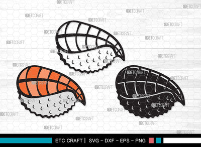 Sushi Clipart SVG Cut File | Nigiri & Soy Sauce Svg | Japanese Food Svg | Kawaii Sushi Svg | Nigiri | Sushi Clipart SVG ETC Craft 