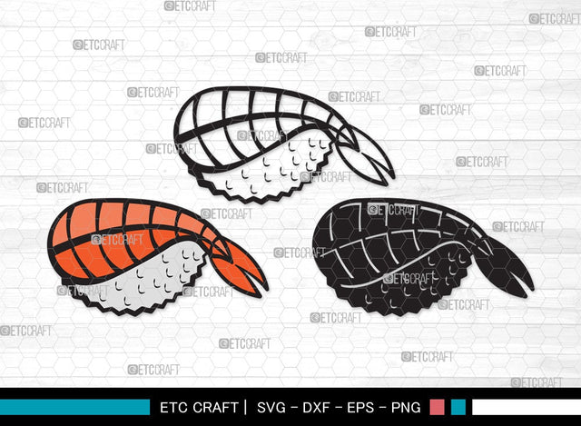 Sushi Clipart SVG Cut File | Nigiri & Soy Sauce Svg | Japanese Food Svg | Kawaii Sushi Svg | Nigiri | Sushi Clipart SVG ETC Craft 