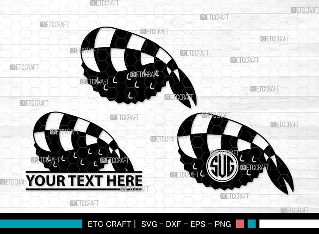 Sushi Monogram Clipart SVG Cut File | Nigiri & Soy Sauce Svg | Japanese Food Svg | Kawaii Sushi Svg | Nigiri | Sushi Clipart SVG ETC Craft 