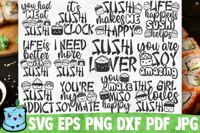Sushi SVG Bundle SVG MintyMarshmallows 