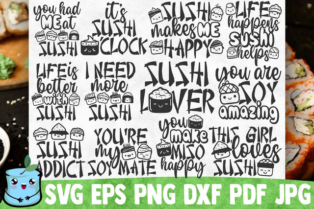 Sushi SVG Bundle SVG MintyMarshmallows 