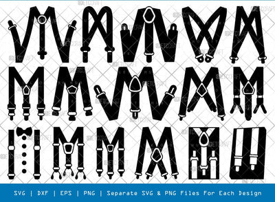 Suspenders Silhouette, Suspenders SVG, Aqua Suspenders Svg, Boy Baby Clothing Accessories Svg, Suspenders Bundle, SB00876 SVG ETC Craft 