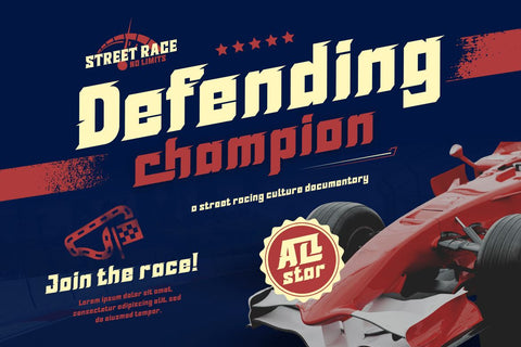 Sutixo | Athletic Font Font twinletter 