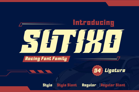 Sutixo | Athletic Font Font twinletter 