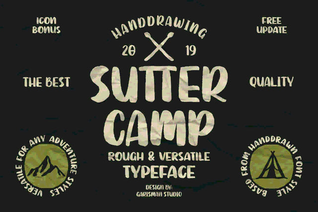 Sutter Camp Font Garisman Studio 