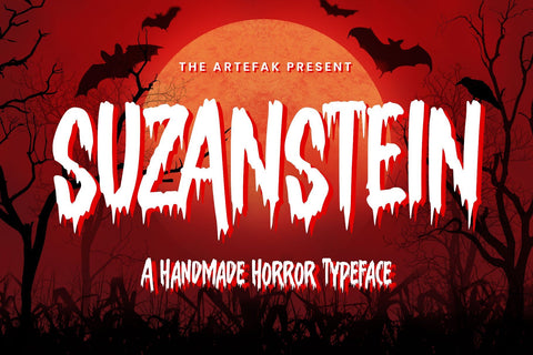 Suzanstein - Horror Font Font Arterfak Project 