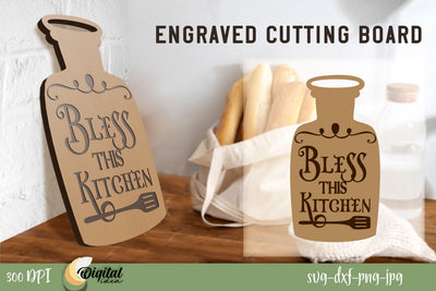 SVG. 3D Laser Cut Design. Engraved Cutting Boards Laser Cut. SVG Evgenyia Guschina 