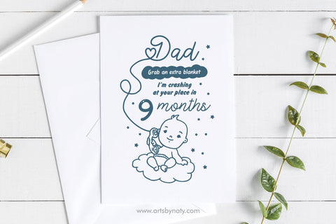 SVG baby pregnancy revelation for dads. SVG Arts By Naty 