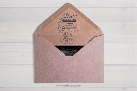 SVG baby pregnancy revelation for dads. SVG Arts By Naty 