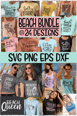 SVG BEACH BUNDLE - 24 Designs - SVG PNG EPS DXF SVG On the Beach Boutique 