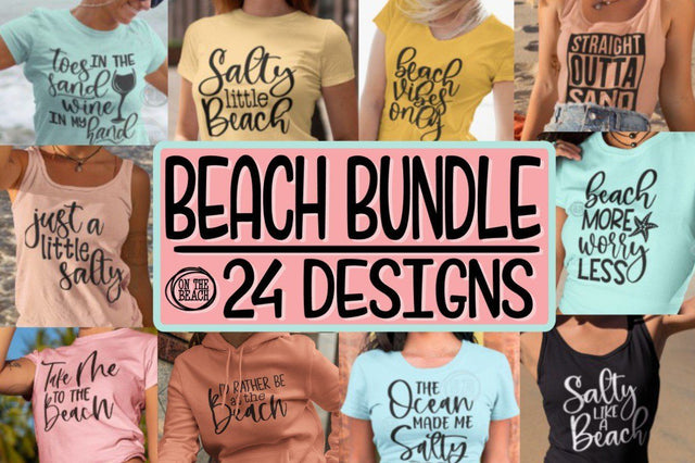 SVG BEACH BUNDLE - 24 Designs - SVG PNG EPS DXF SVG On the Beach Boutique 