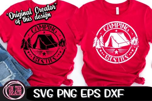 SVG -CAMPING BESTIES - FRIENDS - TENT - SVG PNG EPS DXF SVG On the Beach Boutique 