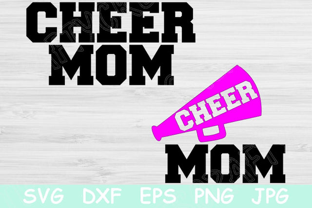 Svg Cheer Mom, Cheer Mom Dxf. Megaphone Cheer Mama Svg Files for Cricut Vector Art. Silhouette Files svg dxf eps png Digital Cutingt Designs SVG TiffsCraftyCreations 