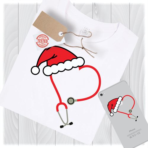 SVG, Christmas SVG, Nurse SVG, Nurse Christmas Svg, Svg File, Stethoscope Svg, Santa Hat Svg, Nurse Squad Svg, Nurse Life Svg, Nursing Svg SVG My Sew Cute Boutique 