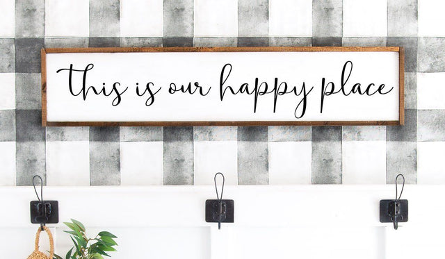 SVG cut file, Wedding Family SVG cut file, This is our happy Place Quote, Farmhouse sign SVG, Home decor, Digital Art, Home Decor, Happiness SVG, Valentines Day SVG SVG Farmstone Studio Designs 