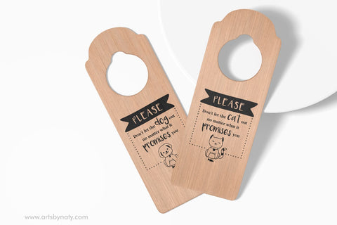 SVG Don't let the cat out. Don't let the dog out. SVG Arts By Naty 