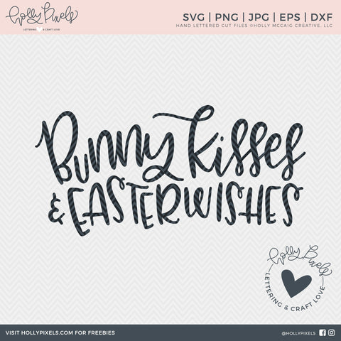 SVG Easter Designs | Bunny Kisses and Easter Wishes | SVG Easter Bunny So Fontsy Design Shop 