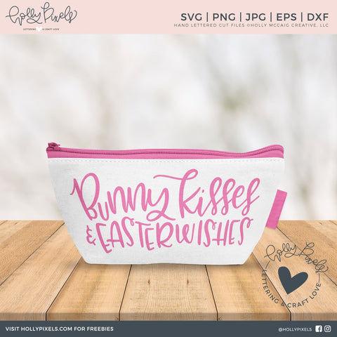 SVG Easter Designs | Bunny Kisses and Easter Wishes | SVG Easter Bunny So Fontsy Design Shop 