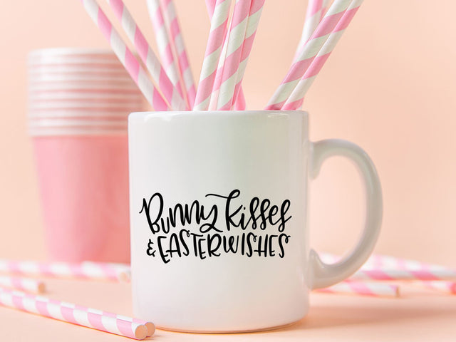 SVG Easter Designs | Bunny Kisses and Easter Wishes | SVG Easter Bunny So Fontsy Design Shop 