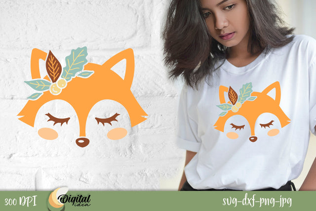 SVG Fall Animals. Autumn Fox Design SVG. SVG Evgenyia Guschina 