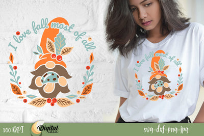 SVG Fall Animals Design. Autumn Dwarf SVG. Fall Design SVG. SVG Evgenyia Guschina 