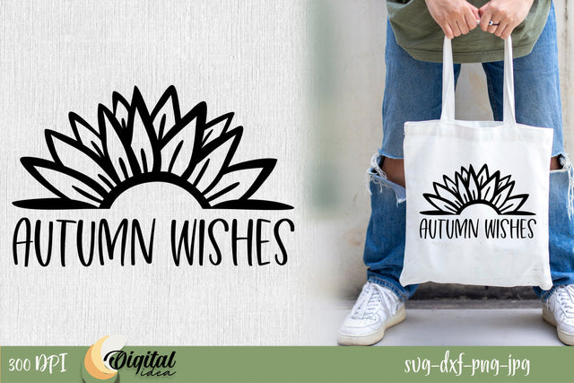 SVG Fall Black inscription . Autumn Wishes SVG. SVG Evgenyia Guschina 