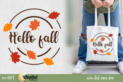 SVG Fall inscription . Hello Fall SVG. SVG Evgenyia Guschina 