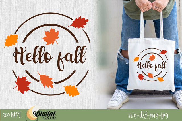 SVG Fall inscription . Hello Fall SVG. SVG Evgenyia Guschina 