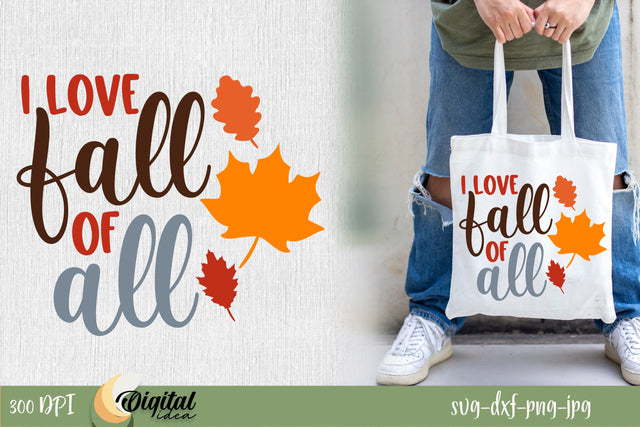 SVG Fall inscription. I Love Fall SVG. SVG Evgenyia Guschina 