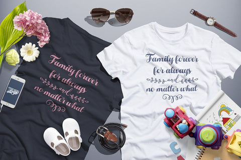 SVG Family forever for always and no matter what Family SVG Quote cut file SVG Zoya Miller 