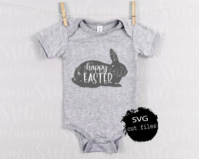 SVG File, Easter Bunny, Happy Easter Svg, Easter Svg File, Hand Lettered Svg, Easter Cut File, Svg Files For Cricut and Silhouette SVG MaiamiiiSVG 