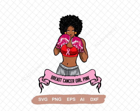 Svg File for Cricut,Breast Cancer Girl Pink Instant Download, Ai, Png, Dxf. Eps SVG DiamondDesign 